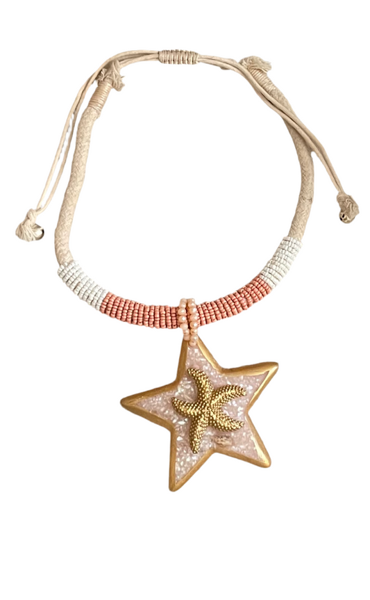 Collar gold rose star