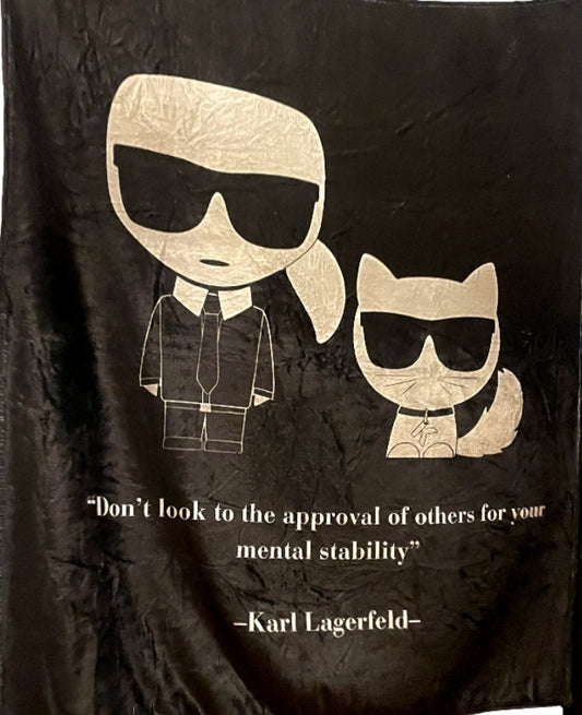 Manta decorativa “Karl Lagerfeld & Choupette”